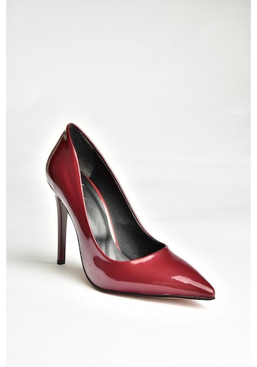 Fox Shoes T676192008 Bordo Rugan İnce Topuklu Kadın Stiletto Bordo