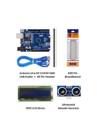Arduino Uno 124 Parça Süper Başlangıç Seti Malzeme Kutulu