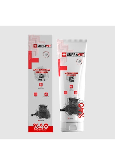 Supravet Kısırlaştırılmış Kediler İçin Multivitamin Malt Macun 100 G