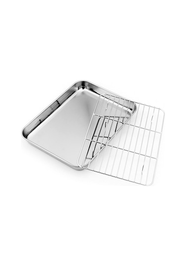Xurunkeji Çıkarılabilir Soğutma Raflı Paslanmaz Çelik Fırın Tepsisi Yapışmaz Cips Sepeti Fırın Kabı Izgara Barbekü Tepsisi Aksesuarları, B Gümüş Xurunkeji Çıkarılabilir Soğutma Raflı Paslanmaz Çelik Fırın Tepsisi Yapışmaz Cips Sepeti Fırın Kabı Izgara Barbekü Tepsisi Aksesuarları, B Gümüş