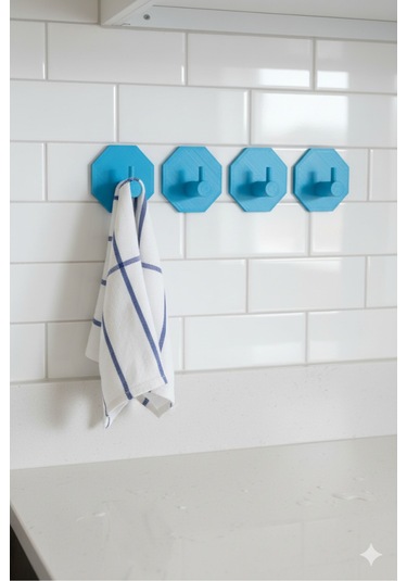 4 Lü Askılık Havlu Askısı, Bornoz Askısı, Kapı Arkası, Duvara Monte, Dayanıklı Malzeme, Turuncu 17 Turuncu