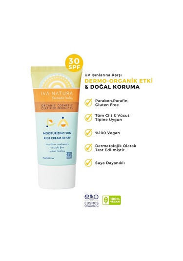 Iva Natura Koruyucu Bebek Ve Çocuk 30 Spf Güneş Kremi Mineral Filtreli 75 Ml