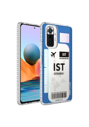 Ardemix Redmi Note 10 Pro Kılıf Airbag Kenarlı Renkli Desenli Silikon Elegans Kapak NO4