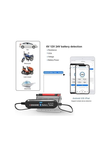 Tongxida Araba Bk200 6v/12v/24v Pil Test Cihazı, Akü Yük Test Cihazı, Direnç Analiz Cihazı, Motosiklet Çim Biçme Makinesi Uygu