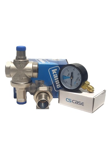 3/4" Dn20 Rekorlu Su Basınç Düşürücü + Case Manometre