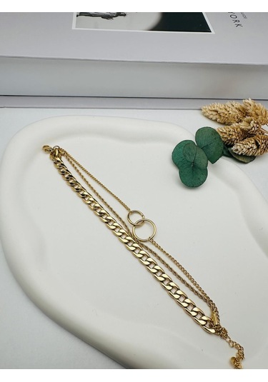 Çelik Bileklik Gold Blk 302 Çok Renkli