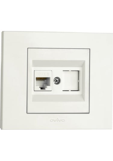 Grano Serisi Beyaz Numeris Telefon Priz + Çerçeve