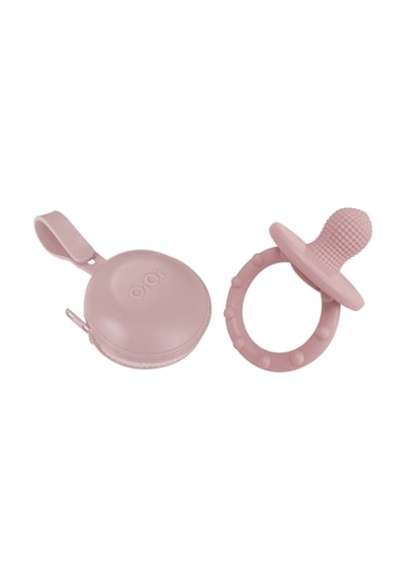 Oioi Silikon Gummy Dişlik Ve Pod Emzik Kutusu Pembe