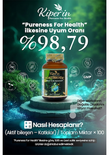 Kiperin Postbiyotik 210 Milyar Cfu Rhamnosus & Plantarum Sindirim 21kapsül & 700mg Akıllı Gıda Takviyesi