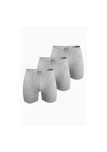 Malabadi Erkek 3 Lü Gri Premium Collection Modal Uzun Boxer 3m250 Gri