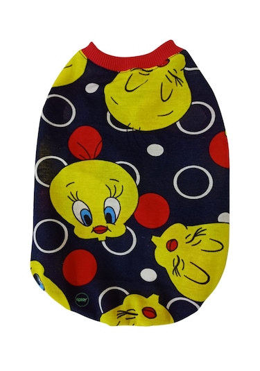 Gobo Tweety Desenli Kedi Köpek Tişörtü Kıyafeti