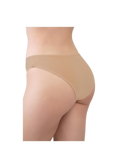 Kadın Pamuklu Ve Likralı Fitilli Kaşkorse Brezilya Külot 5'li Paket Çok Renkli 1 Çok Renkli