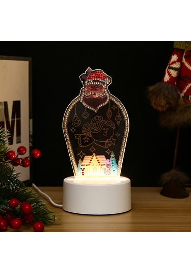 Skycity Noel Dıy El Yapımı Parlak Işıklı Pırlanta Tablo, 3 Farklı Desenli Led Gece Lambası, Hediye Önerisi Diğer