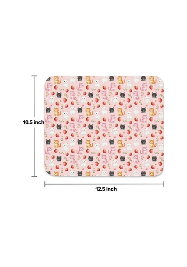 Durable Cat Desenli Mouse Pad 27x32cm, Kaymaz Rubber, Suya Dayanıklı-a51