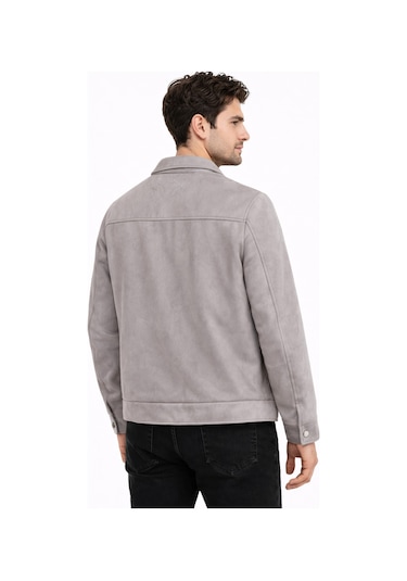 Dynamo Erkek Siyah Regular Fit Mevsimlik Süet Spor Mont Bgl-st05013 Açık Gri