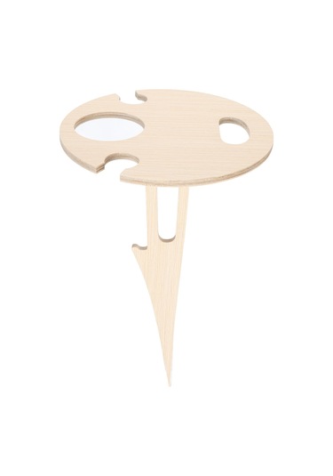 Moveevo Dışarıda Kullanıma Uygun Katlanabilir Ahşap Şarap Rafı - Çim, Plaj Ve Bahçe İçin Stüdyo Tasarımı, Şarap Fişek Ve Bardak Tutucu Diğer