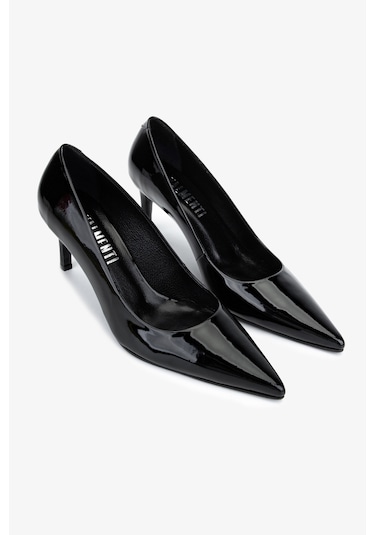 Valmenti Kadın Hakiki Deri Siyah Rugan Topuklu Ayakkabı 492 55668 Bn Ayk Sk25-26 Sıyah Rugan Siyah Rugan