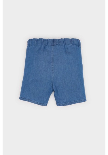 DeFacto Erkek Bebek Beli Lastikli Jean Şort E6837A525SMNM28 Mavi