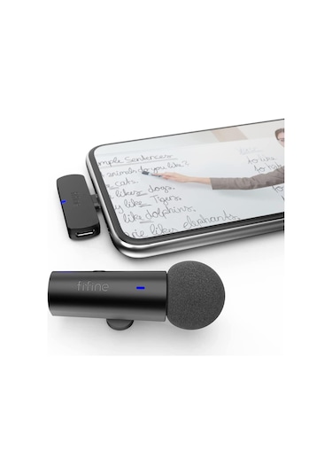 Fifine M6 Kablosuz Type C Yaka Mikrofonu Android PC
