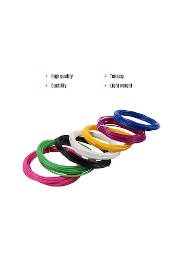 Konesam 15 Renk Pcl 3d Yazıcı Kalemi Filamenti, 1.75mm Dairesel Kesit, 5m X15 Rol Toplam 75m , Çevre Dost, Kutulu Paket