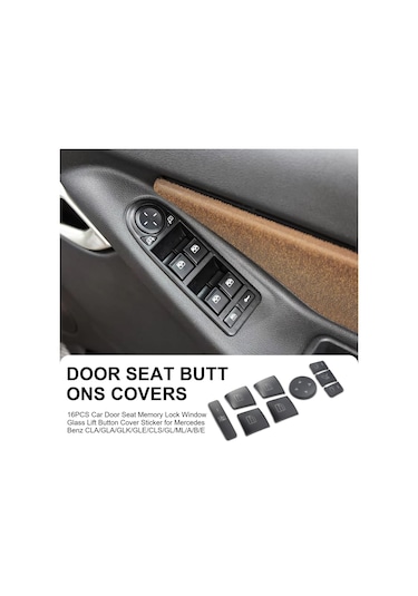 16 Adet Araba Kapı Koltuğu Hafıza Kilidi Pencere Camı Kaldırma Düğmesi Kapağı