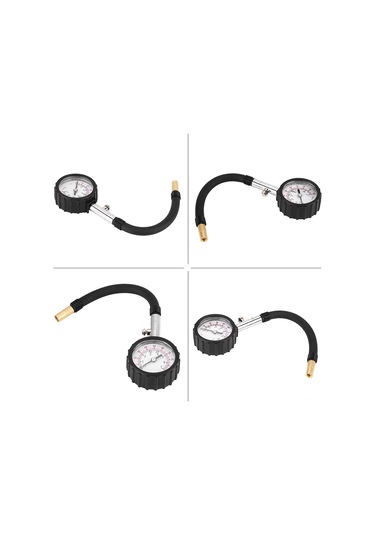 Springsun Araç Lastik Basıncı Ölçer, 0-100 Psi Aralığı, Kesin Ölçüm, Deflasyon Düğmesi, Dayanıklı Kauçuk Korumalı, Taşınabilir