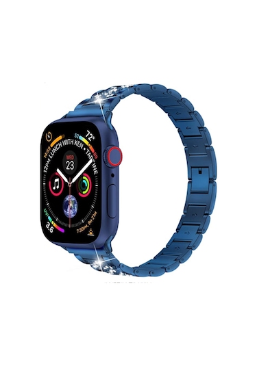 Apple Uyumlu  Watch Seri 42/44 Mm Metal Three Beads Set Kol Kordon (522685426)-Çeşitli Renk