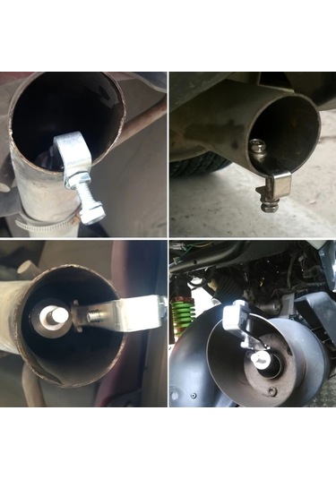 Dashanshop Siyah 1 Adet Alüminyum Alaşım Türbülörlü Egzoz Düdüğü Araba Kamyon Suv Ses Sistemi Yükseltme