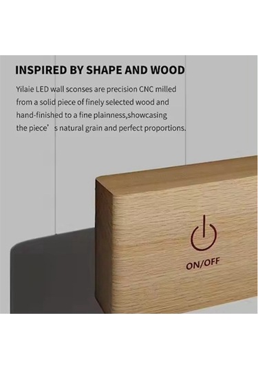 Şarj Edilebilir Duvar Aplikleri, Sıcaklık Kısılabilir Pil İle Çalışır Ahşap Rengi