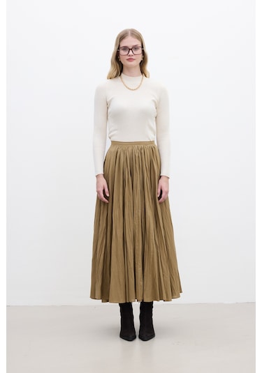 Pılıse Maxı Etek Toprak Camel