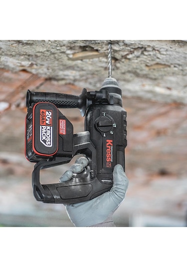 Kress KU390.4 20V 4.0AH. 2.0J Li-ion Çift Akülü Sds-Plus Pnömatik Kırıcı Delici