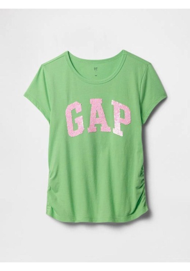 Kız Çocuk Gap Logo T-shirt Yeşil-6013 Yeşil