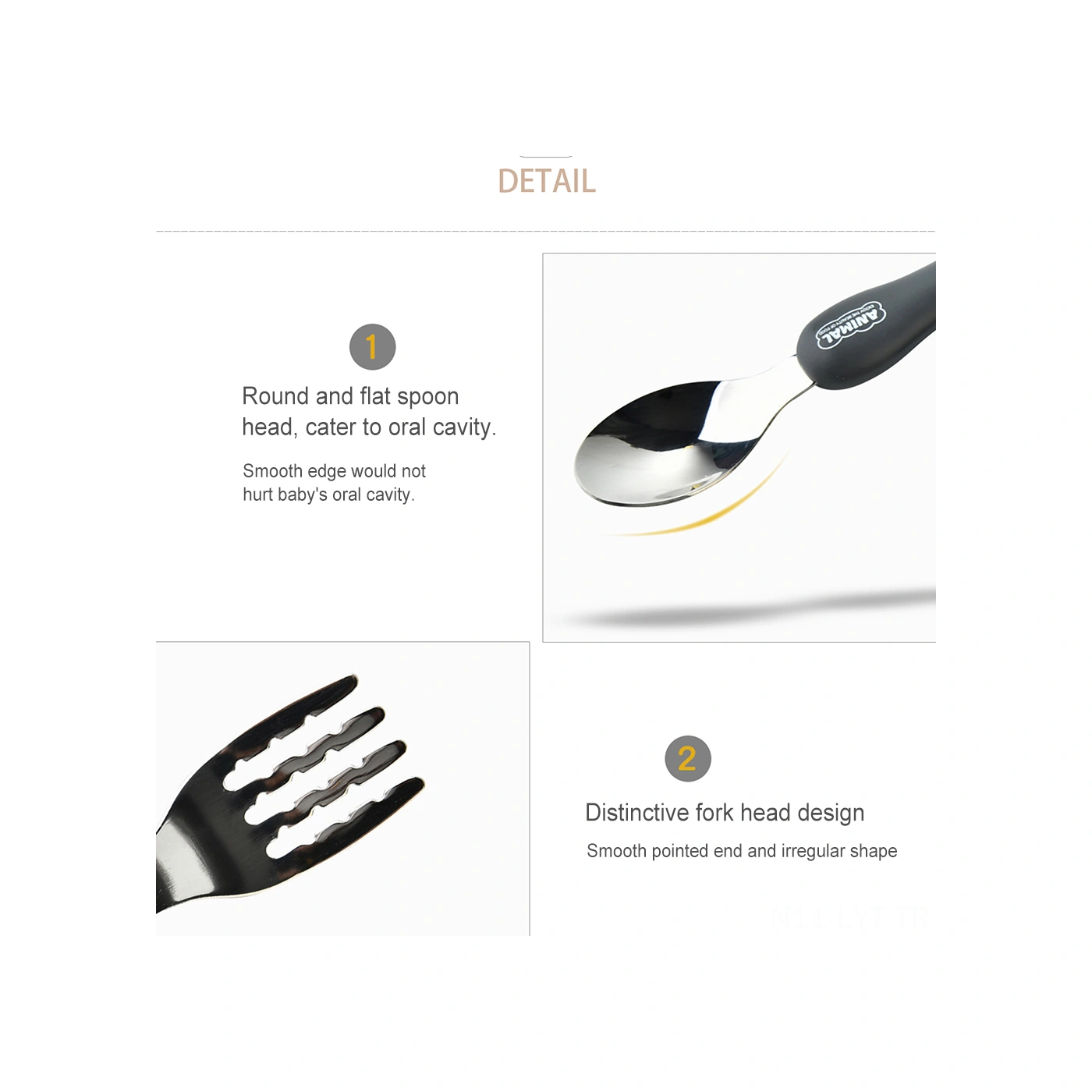 Youtek Seyahat İçin Taşınabilir 304 Paslanmaz Çelik Çocuk Çatal-kaşık Seti, Yeşil Renkli Kutu İle Komple Pp Malzeme Diğer