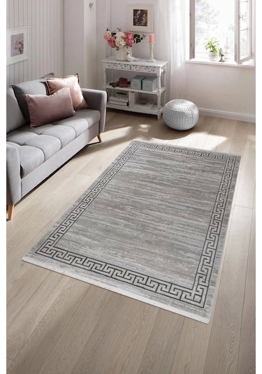 Pyramid Modern Salon Ve Oturma Odası Halısı - Gri Gri