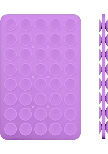 Goldenqian Çift Taraflı Silikon Vantuz Cep Telefonu Fikstürü İçin Vantuz Yapışkanlı Silikon Kauçuk Enayi Ped Sabit Ped Purple-1pc Purple-1pc