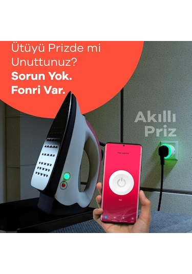 Fonri Nas-wr01w6 Akım Korumalı Wi-fi + Bluetooth Akıllı Priz 16a