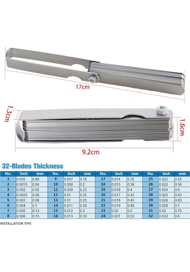 Sones Çoğu 10mm 12mm 14mm 16mm Bujiler İçin Feeler Ölçerli Buji Boşluğu Aracı Kırmızı