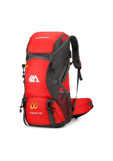 Weikani-50l Suya Dayanıklı Yürüyüş Sırt Çantası Açık Spor Sırt,kırmızı Kızıl Kırmızı
