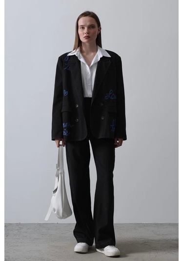 Kalpli Ceket Takım - Siyah Siyah