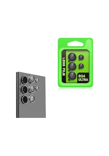 Noktaks - Samsung Galaxy Uyumlu Galaxy S24 Ultra - Kamera Lens Koruyucu Cl-07 - Titanyum-gri T36619 Titanyum-gri