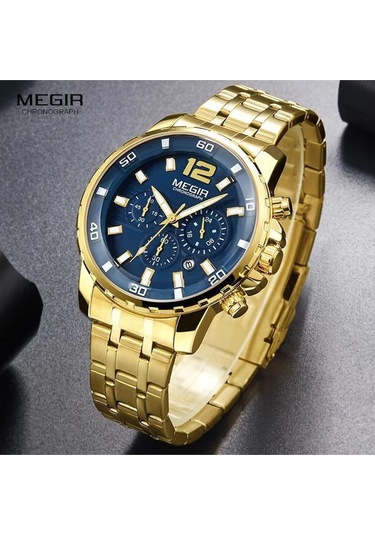 Megır 2068 Tüm Fonksiyonları Aktif Erkek Kol Saati Sarı