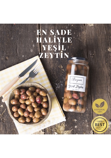 Olivyum Yeşil Zeytin Cam 500 ML