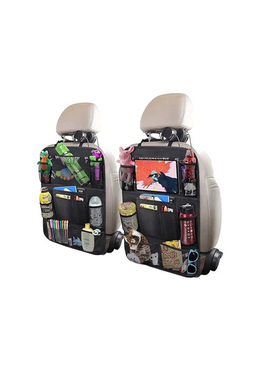 Geeksen "2'li Set Uleeka Araç Koltuğu Düzenleyici - 10" Tablet Cebi, 9 Cep, Su Geçirmez, Seyahat Ve Çocuklar İçin" Çok Renkli