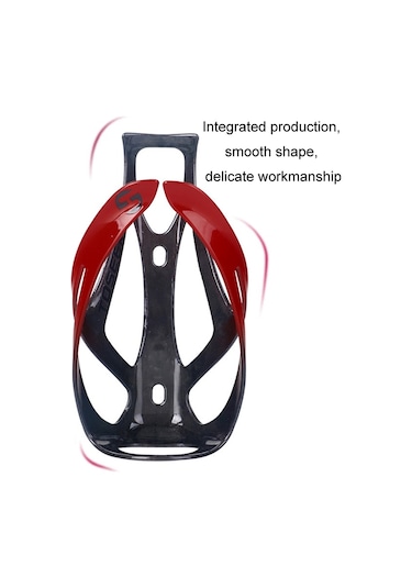 Toseek Açık Hava Bisiklet Karbon Fiber Açık Su Şişesi Tutucusu, Renk: Turuncu Parlak Çok Renkli