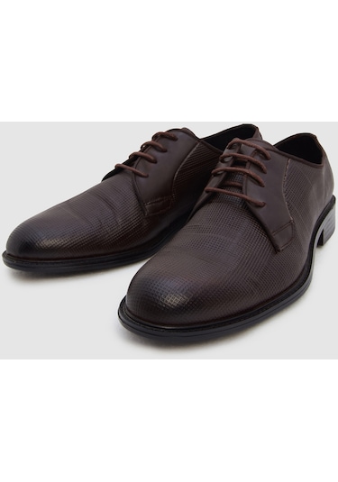 Ds Damat Kahverengi Desenli Klasik Deri Ayakkabi 1hf099551081m