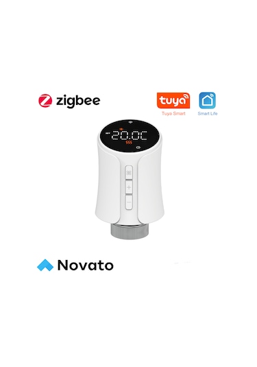 Novato Tuya Uyumlu Ekranlı Zigbee Termostatik Akıllı Vana Kontrolcüsü
