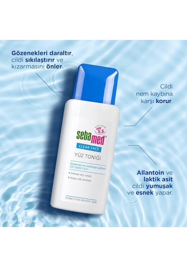 Sebamed Clear Face Akne Eğili MLi Cilt - Gözenek Sıkılaştırıcı Siyah Nokta Karşıtı Temizleyici Tonik 150 ML