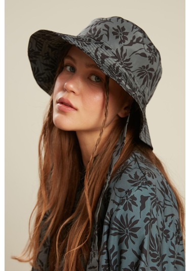 Manuka Bağlamalı Bucket Şapka Floral-yeşil Çok Renkli