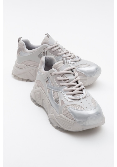 Lecce Gümüş Gri Kadın Spor Ayakkabı Gri - Gümüş