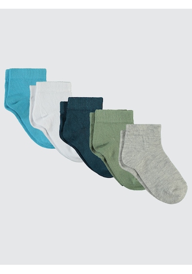 Civil Boys Erkek Çocuk 5'li Patik Çorap 2-12 Yaş Açık Mavi Açık Mavi